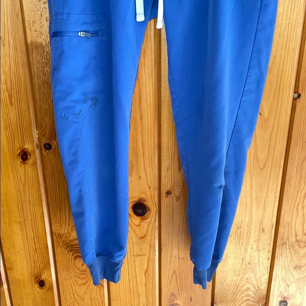 Blue Jogger Pants fig pants size XS Zamora tapered pants nurse scrubs doctor - Picture 5 of 8
